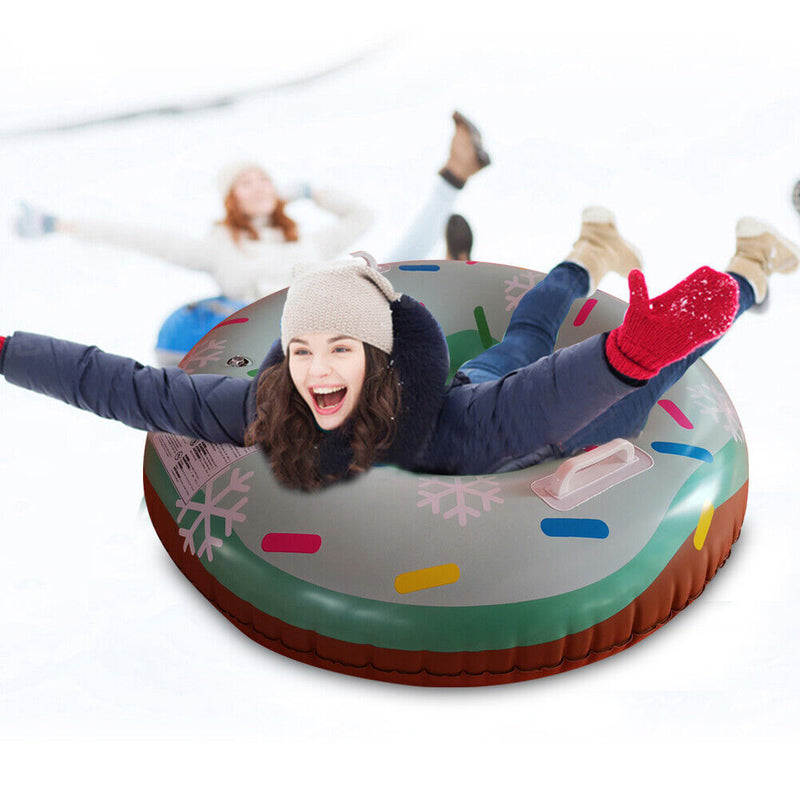 Durable Inflatable Snow Sled Tire Tube Skiing Ring Pad Outdoor Sports Supplies