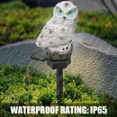 Solar LED Lawn Lights Owl Outdoor Landscape Statue Night Lamp (Dark Brown)