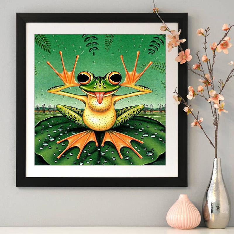 5D DIY Full Drill Diamond Painting Funny Frog Cross Stitch Embroidery Needlework