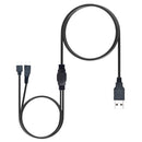 For PS VR Xbox one PSV single cable splits into Dual Micro USB Charging Cable