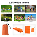100x140cm Moistureproof Pocket Beach Blanket Mini Camping Mattress (Orange)