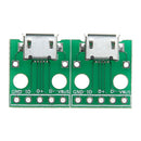 10pcs MICRO USB to DIP Adapter 5pin female connector B type pcb converter Newly