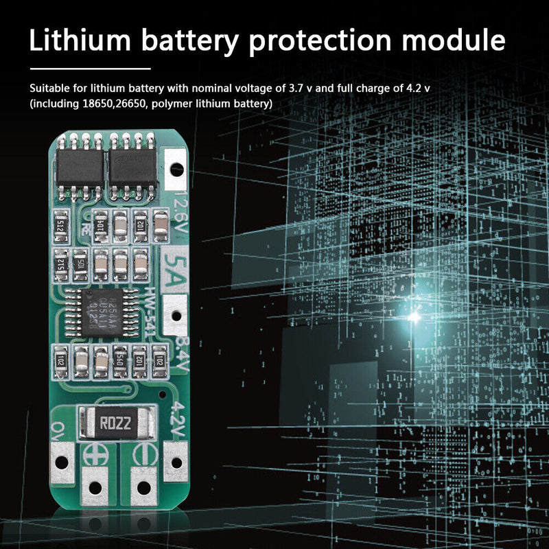 HW-541 3S 5A Li-ion Lithium Battery Charger Protection Board 18650 PCB PCM Newly