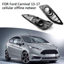 1 Pair Hollow Front Bumper Fog Lamp Lower Grill Cover for Ford Fiesta 2013-2017