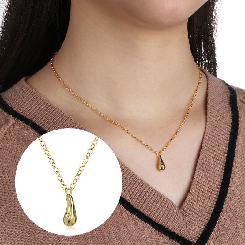 Wedding Necklace Women Ring Tear Drop Bracelet Open Bangle Earrings Jewelry Set