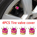 4x Car Rhinestone Wheel Tire Valve Caps Tyre Rim Stem Air Cover (Rose Red) Newly