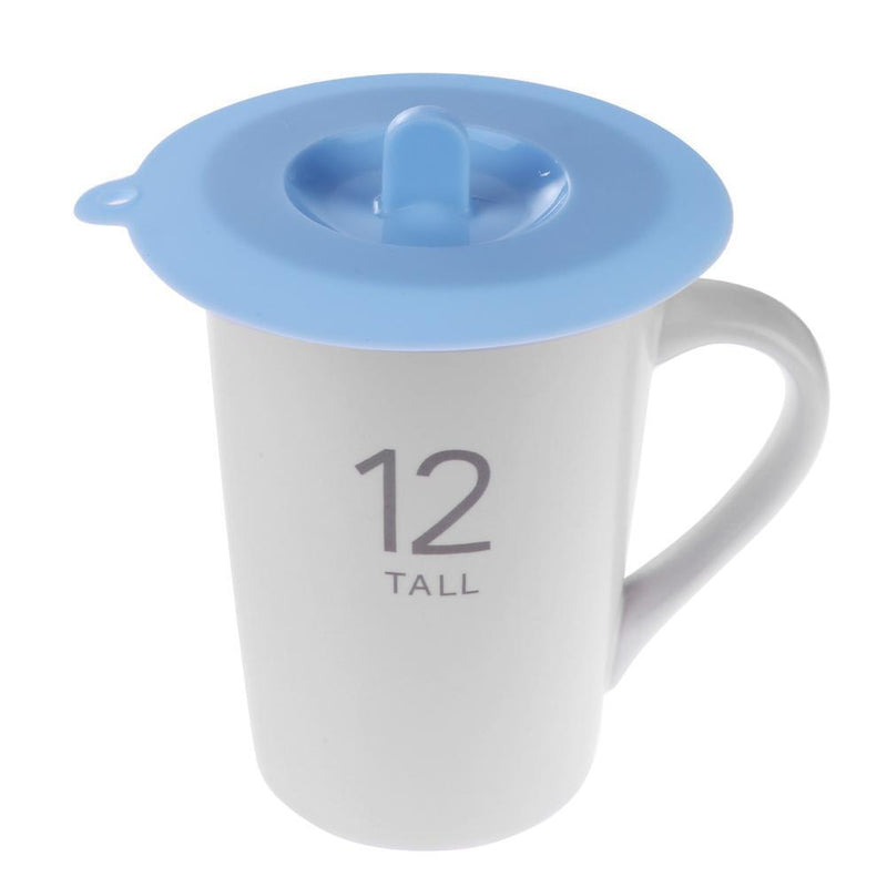 Silicone Cup Lid Reusable Leakproof Insulation Bowl Cup Cover (Blue L)