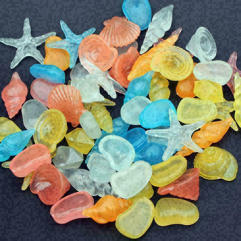 10pcs Luminous Stone Shells Star Aquarium Fish Tank DIY A8F7 Pl Stones Deco L6E9
