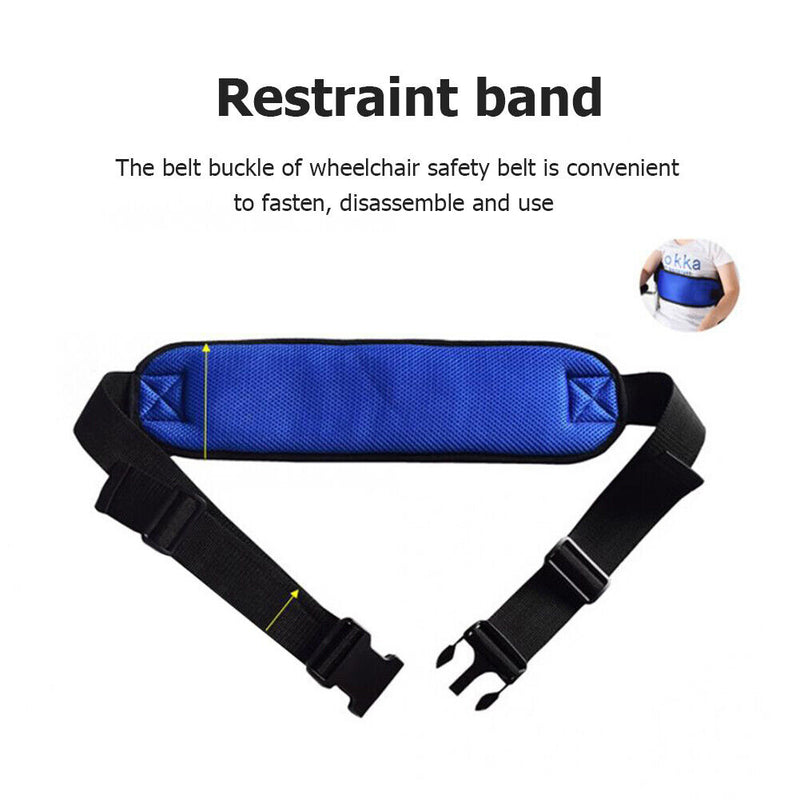 Wheelchair Seat Belt Adjustable Safety Harness Straps for Elderly Patients Kids