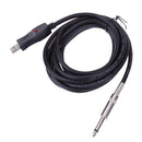 Guitar Bass 1/4'' 6.3mm To USB Link Connection Instrument Cable Adapter Newly