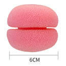 #A 6pcs Sponge Curling Rollers Hair Soft Foam Balls Mushroom DIY Hairdressing