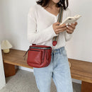 Fashion Saddle Shoulder Crossbody Bag Women Soft Leather Casual Chest Belt Packs