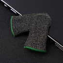 2pcs 24-Stitch Mobile Game Finger Cover Anti-Sweat Anti-Skid (Black Green) Newly