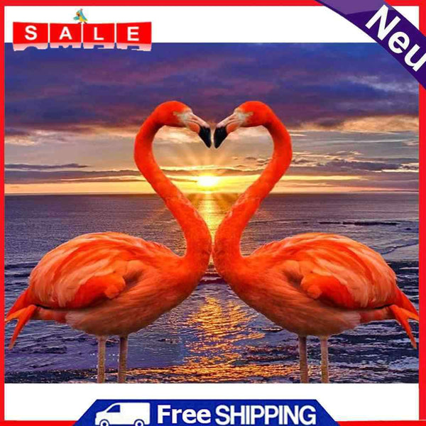 Oil Paint by Numbers Kit Flamingo DIY Picture Drawing Artwork Wall Craft Gifts