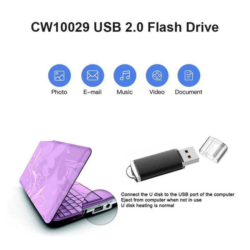 CW10029 USB Flash Drive USB 2.0 Pendrive Zinc Alloy Jump Drive with Clear Cap
