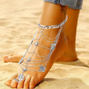 Summer Beach Tassel Anklet Bracelet Fashion Coin Pendant Women Barefoot San