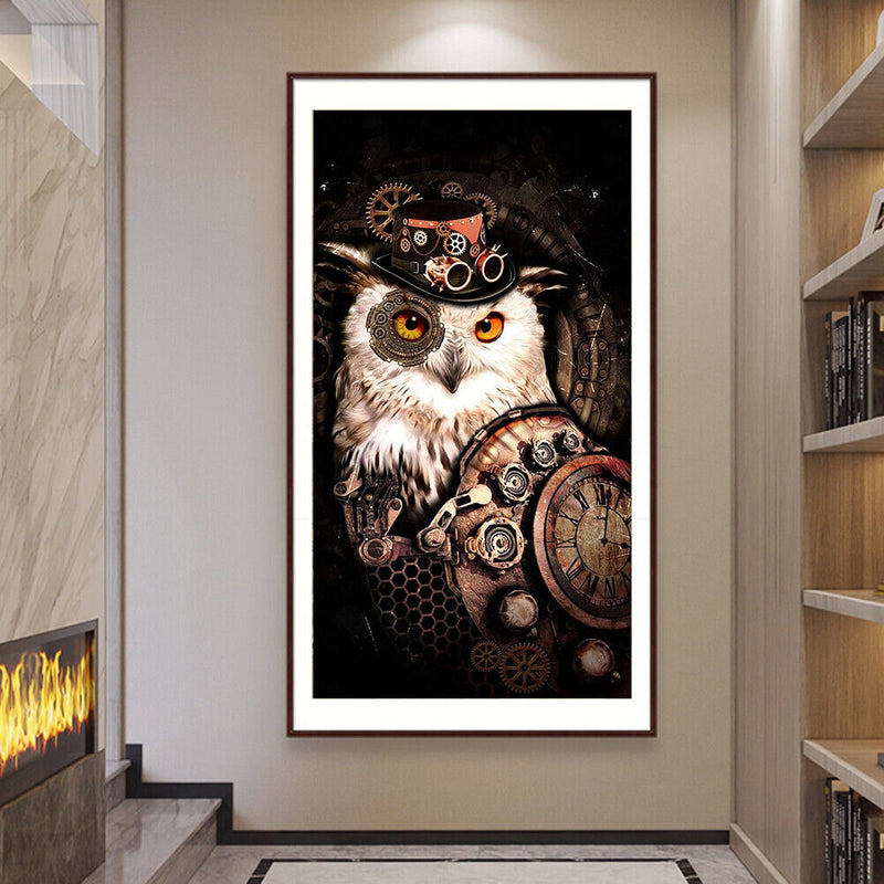 Full Round Drill Diamond Painting Owl Mosaic Kits Picture Rhinestone Artwor