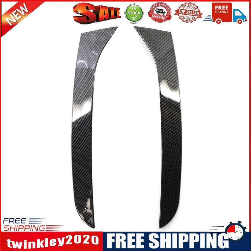 2pcs Rear Window Wing Trim Covers Carbon Patter Spoiler Canards Splitter
