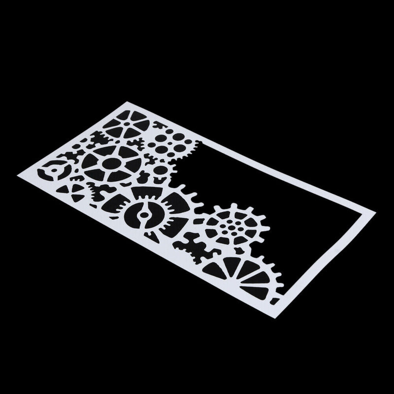 Gear Pattern Cake Stencil Fondant Baking Mold Template Decorating Tool