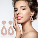 Fashion Water Drop Geometric Metal Drop Earrings for Women Lady Ear Stud Jewe