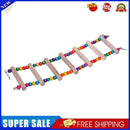 Pet Parrot Ladder Hanging Colorful Balls Wooden Bird Climbing Stairs Perch