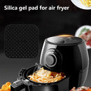 Silicone Air Fryer Liner Steamer Fry Baking Inner Oil Mats (Black Square S)