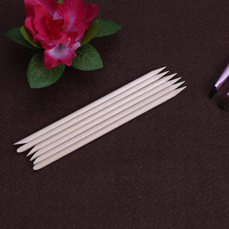 100pcs/Bag Nail Art Cuticle Pusher Remover Wood Clean Nail Manicure Sticks