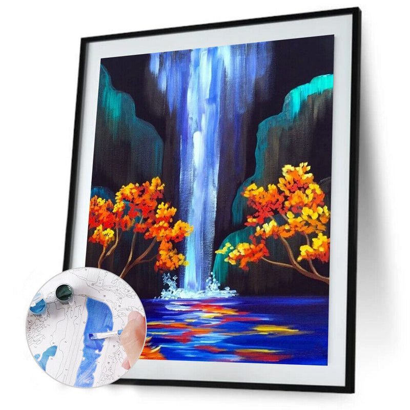Art Hand Painted Oil Paint By Numbers Digital Scenery Drawing Canvas Home Decor