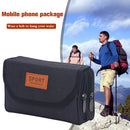 Men Oxford Cloth Phone Bags Double-layer Zipper Fanny Packs (A Black) Newly