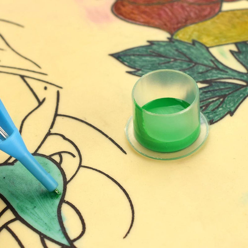 Plastic Microblading Tattoo Ink Cup Cap Pigment Clear Holder Container(B)