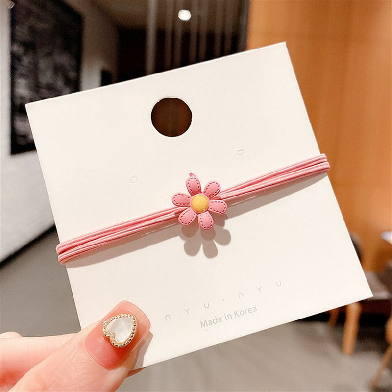 Women Girl High Elastic Hair Ring Daisy Hair Tie Hair Rope Sunflower