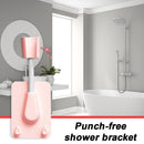 Bathroom Wall Mounted Hand Shower Head Adjustable Holder Bracket (Pink) Newly