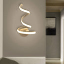 Modern Spiral LED Wall Light Acrylic Metal Sconces Home Lamp (Warm Light)
