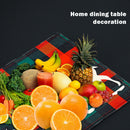 Linen Plaid Place Mat Tableware Pad Heat Insulation Dine Placemat for Xmas Decor