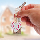 5pcs Mosaic Diamond Painting Keychain 5D DIY Rhinestone Keyring Kit (AA949)