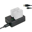 Double Dual Port Slot Battery Charger For Go Pro HD T9B1 6 Camere 8 Hero 5 J9G0
