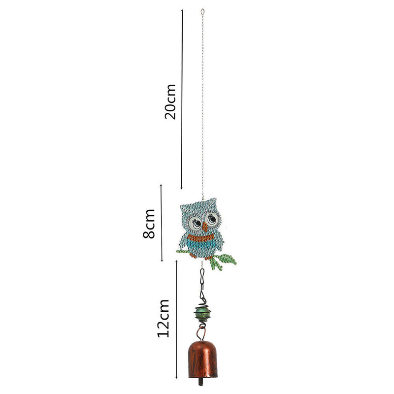 5D Owl Diamond Painting Wind Chime Pendant Mosaic Kit Home Decor (DZ3067) Newly
