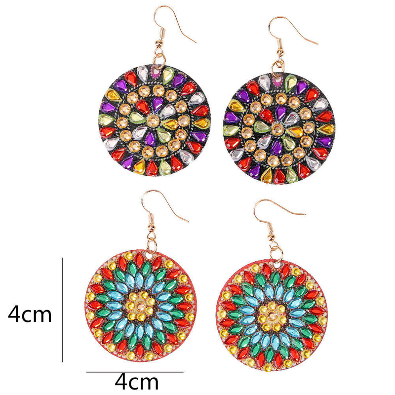 DIY Diamond Painting Mandala Patterns Stud Earrings for Women (RZ008) Newly