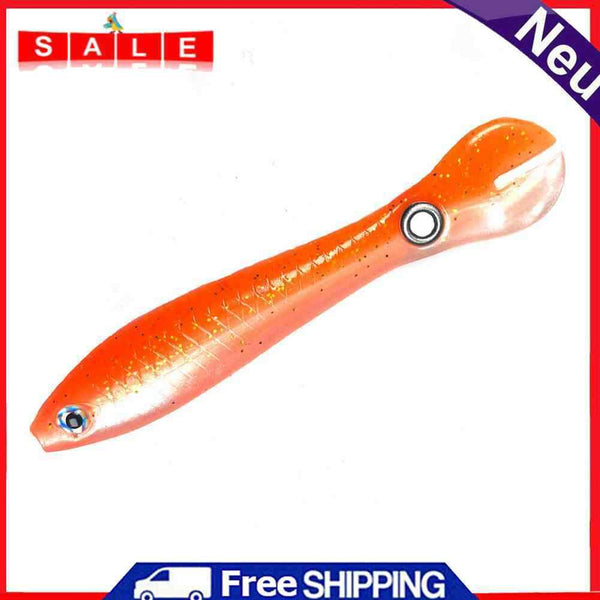 15pcs 10cm/6g Soft Bionic Fishing Baits Artificial Lure (Orange White)