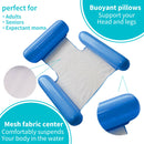 Water Inflatable Floating Net Chair/Swimming Pipes Net Pockets (Dark Blue) Newly