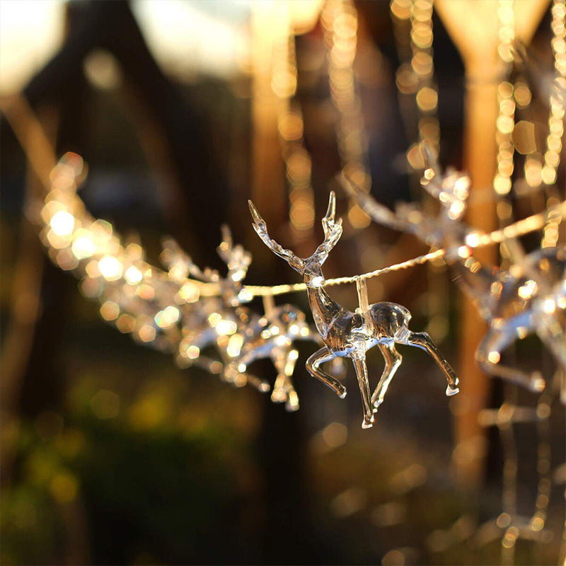 String Lights - Christmas Decorations 10 LED Reindeer Fairy String Lights