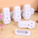 4pcs UK Plug Power Outlet Light Switch Socket+1pc Wireless Remote Control Newly