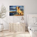 5D DIY diamond painting full circle diamond waiting dog