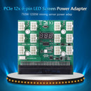 1200W PSU Breakout Board w/ LED Display 12 Ports PCIe 6 Pin for PS-2751-5Q Newly