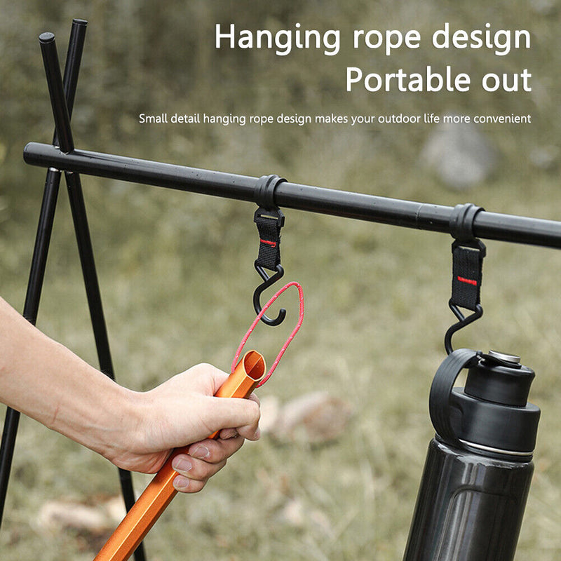 Camping Tent Peg Hammer Hiking Fishing Stake Nail Puller Extractor (Orange)