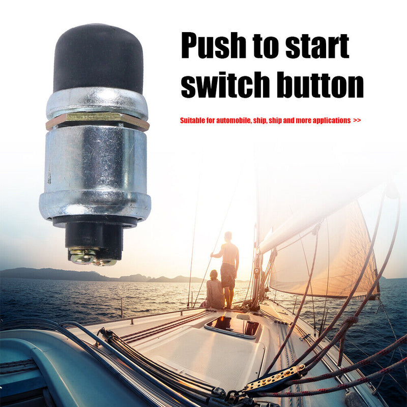 Waterproof Horn Ignition Starter Switch Truck Car Engine Start Boat Push Bu