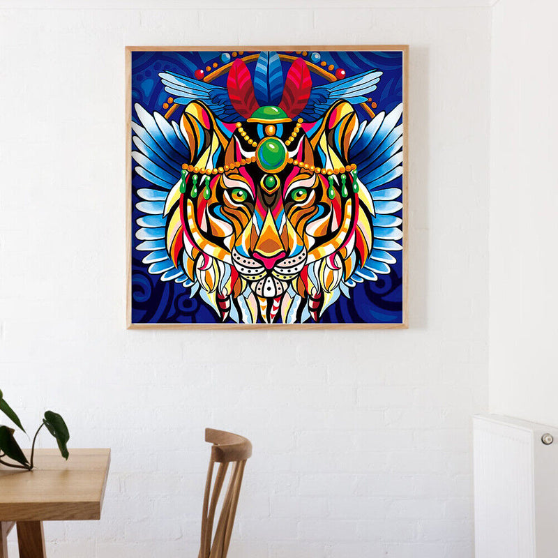 5D Tiger Diamond Painting Special Shape Rhinestone Partial Drill
