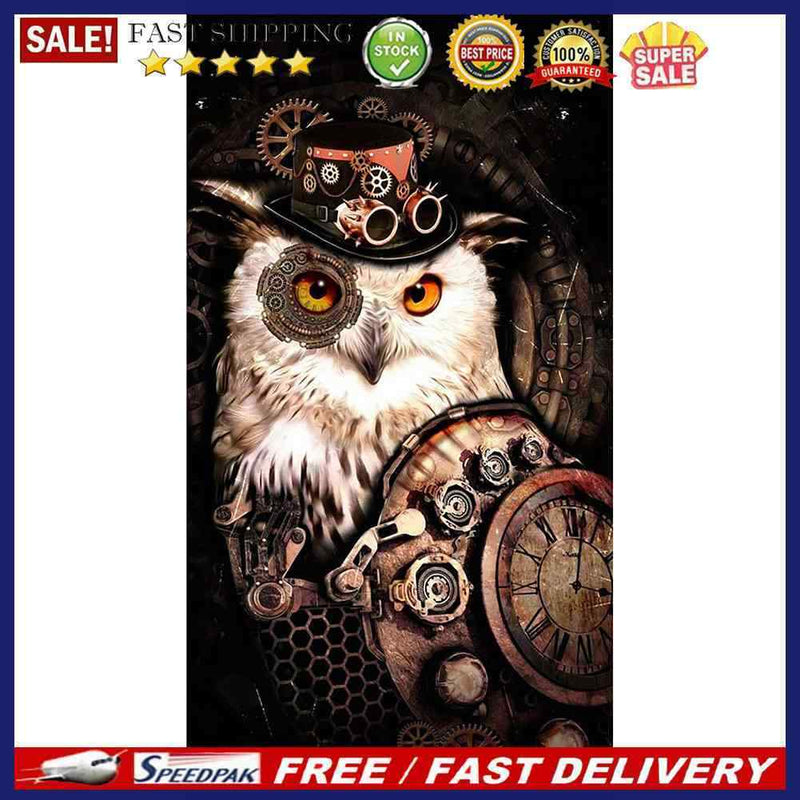 Full Round Drill Diamond Painting Owl Mosaic Kits Picture Rhinestone Artwor