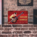 Retro Guitar Metal Plate Painting for Bar Pub Tin Plaques Wall Art Sign
