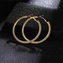 Rhinestone Shiny Crystal Hoop Earrings Drop Earrings Dangle Jewelry Ear Stud